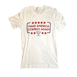 Buffalo Chip Saloon Make America Cowboy Again Tshirt Cave Creek AZ SZ S Country